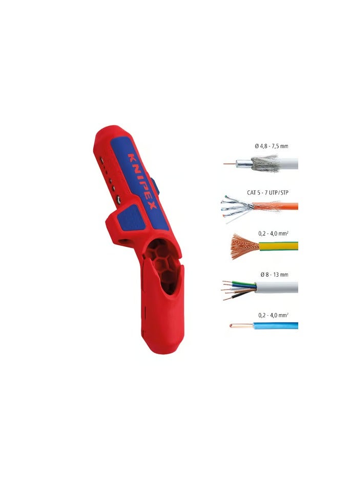 كنيبيكس 16 95 01 SB KNIPEX ErgoStrip® أداة تجريد عالمية للأشخاص الذين يستخدمون اليد اليمنى