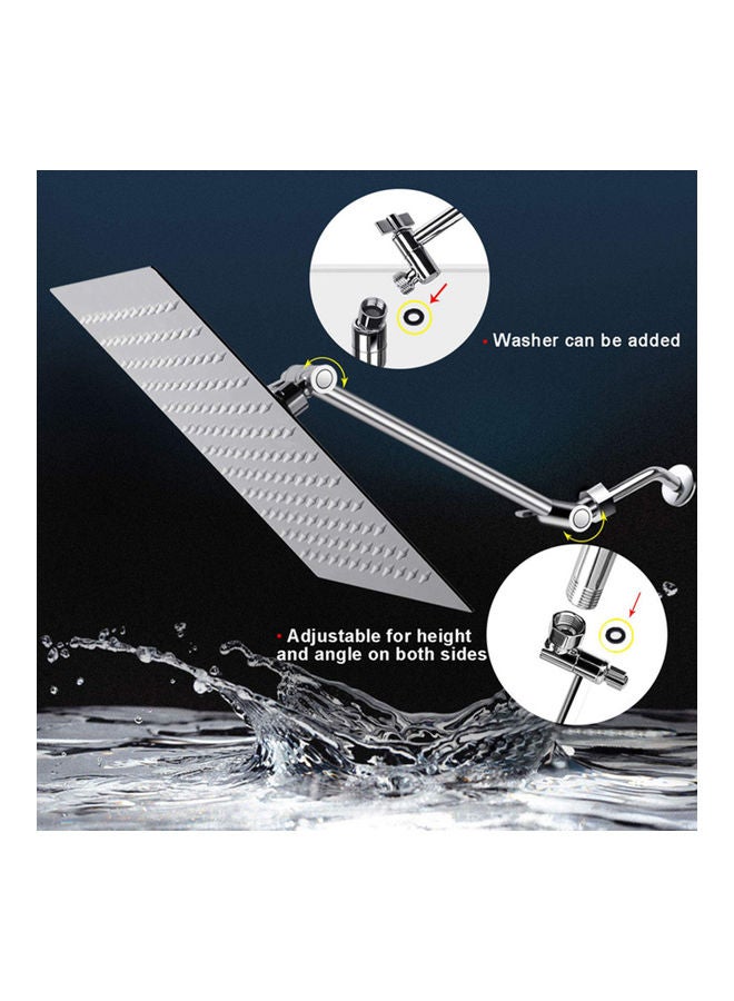 رأس دش المطر بضغط عال فضي 32 x 6.50 x 32سم - Image 4