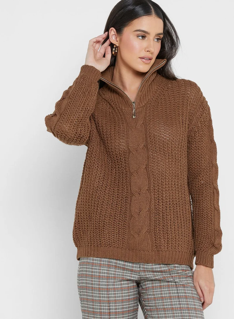 ELLA Front Detailed Sweater