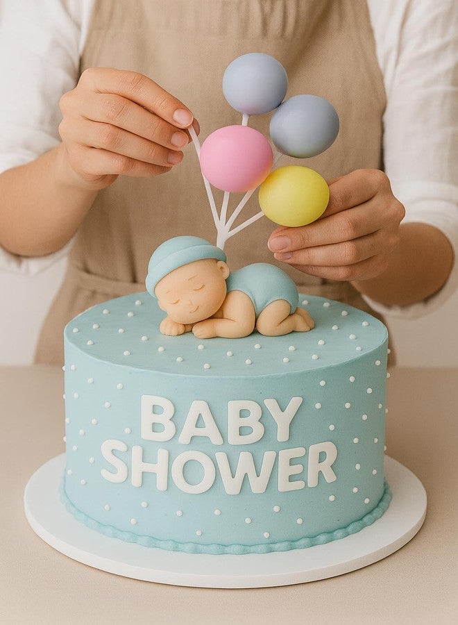 Oasis Supply Pastel Balloon Clusters Cake & Cupcake Topper, Reusable Food-Safe Plastic Cake Decorations (Pastel), 6-Pack - Image 5