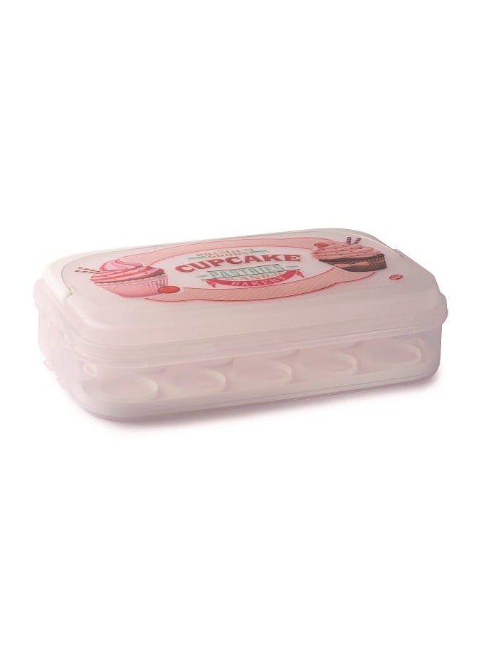 Snips 14-Cupcake Holder with Reversible Tray & Handle – 7L, Made in Italy - Image 2