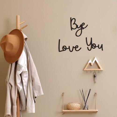 Dripykiaa Love You Bye Wood Sign Home Decor Boho Decor Wall Decor Express Love and Warm for Your Family Lovers Wall Art Gift Hallway Entryway Door Valentine Decorations for Home - Image 5