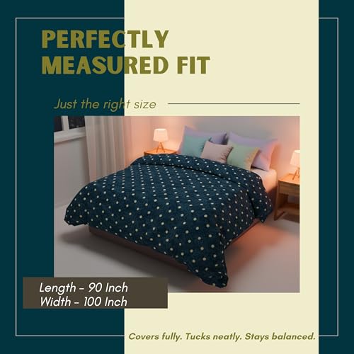 BELVOSTUM280 TC Luxurious Glace Cotton Duvet Cover/Comforter Cover/AC Quilt Cover King Size/Dohar/90 X100 Inches - (Blue.) - Image 5