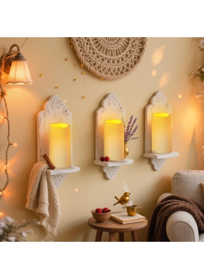 ECLux Flickering Flameless Candles Waterproof Large (D 3" x H 6") LED Candles, 2Pcs Pillar Outdoor Indoor Battery Operated Candles with Remote for Home/Wedding/Christmas/Holiday Décor - Image 2