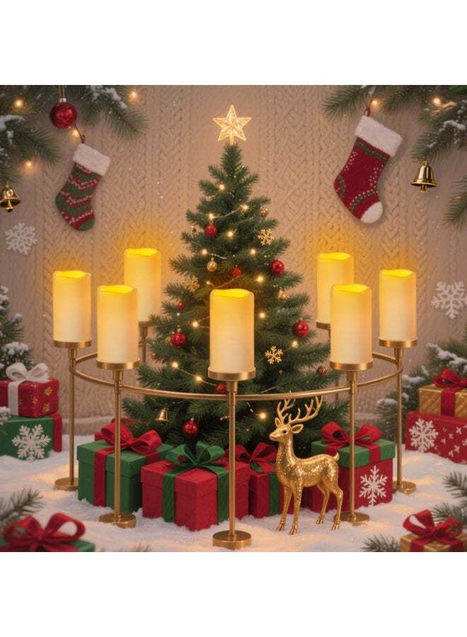 ECLux Flickering Flameless Candles Waterproof Large (D 3" x H 6") LED Candles, 2Pcs Pillar Outdoor Indoor Battery Operated Candles with Remote for Home/Wedding/Christmas/Holiday Décor - Image 5