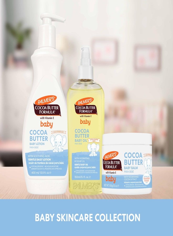 Palmer's Cocoa Butter Formula Baby Essentials Trio, Lotion (13.5  Oz), Oil (5.1 Oz), Balm (3.5 Oz), Provides 48 Hr Moisture to Soothe & Protect Baby’s Skin - Image 4