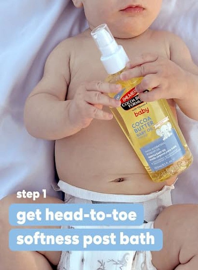 Palmer's Cocoa Butter Formula Baby Essentials Trio, Lotion (13.5  Oz), Oil (5.1 Oz), Balm (3.5 Oz), Provides 48 Hr Moisture to Soothe & Protect Baby’s Skin - Image 5