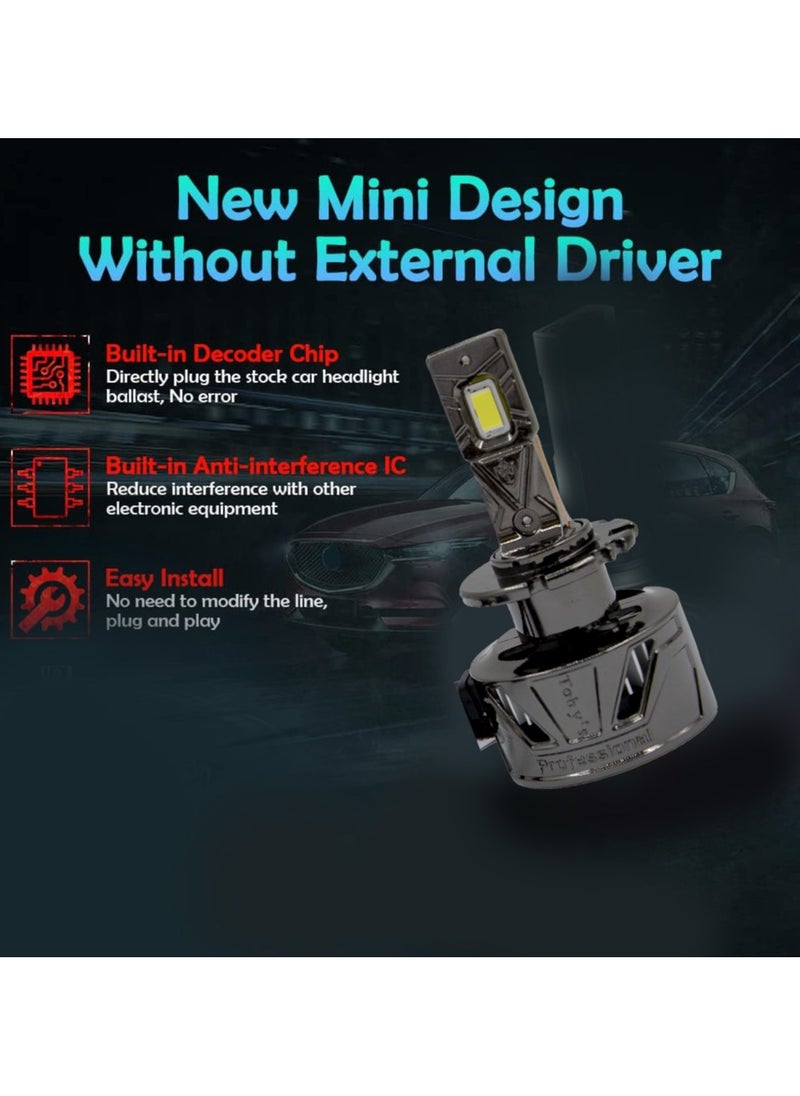 Toby's - Toby's New Launched F1 MAX D4 HID to LED Headlight Bulb With 70Watts/Pair and 7000lm - Image 1