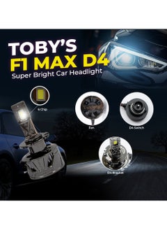 Toby's Toby's New Launched F1 MAX D4 HID to LED Headlight Bulb With 70Watts/Pair and 7000lm  - Image 2