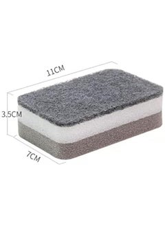 Scrolls Dishwashing Sponge, Cleaning Sponge, Multi-function Kitchen Sponge for Everyday Jobs, Dual-Sided Cleaning Sponge for Dishwashing, Kitchen, Bathroom, 5 Pcs  - Image 2