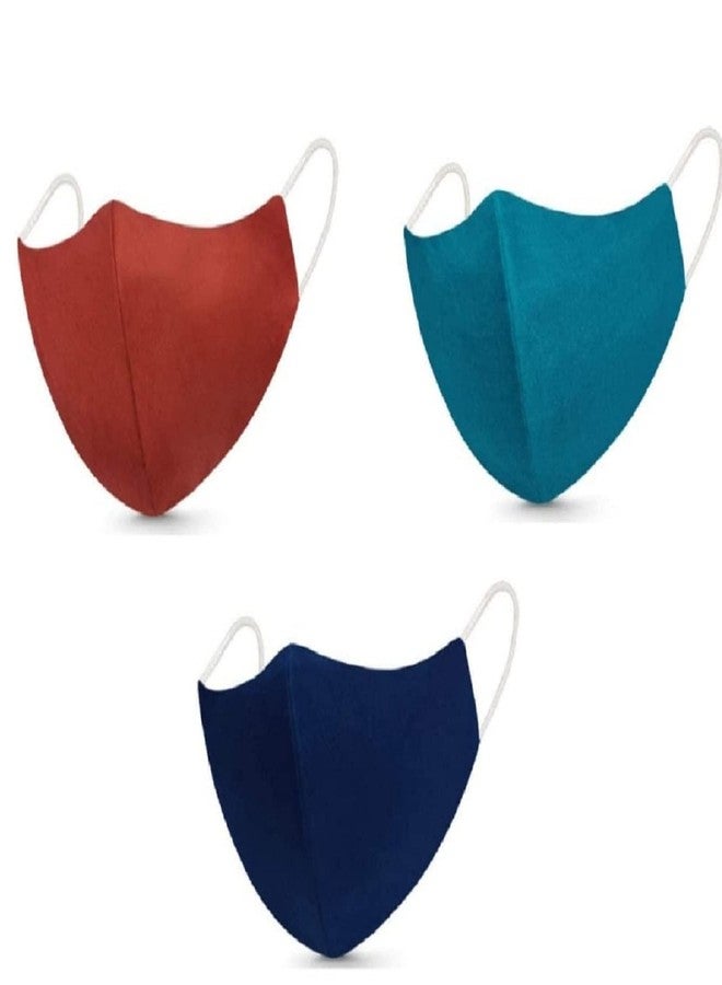 ClearChoice:- Soft Cloth Face Mask,Washable Unisex Face Cover Mask for Adult, Men, Women,girls(Multi color)(combo) - Image 1