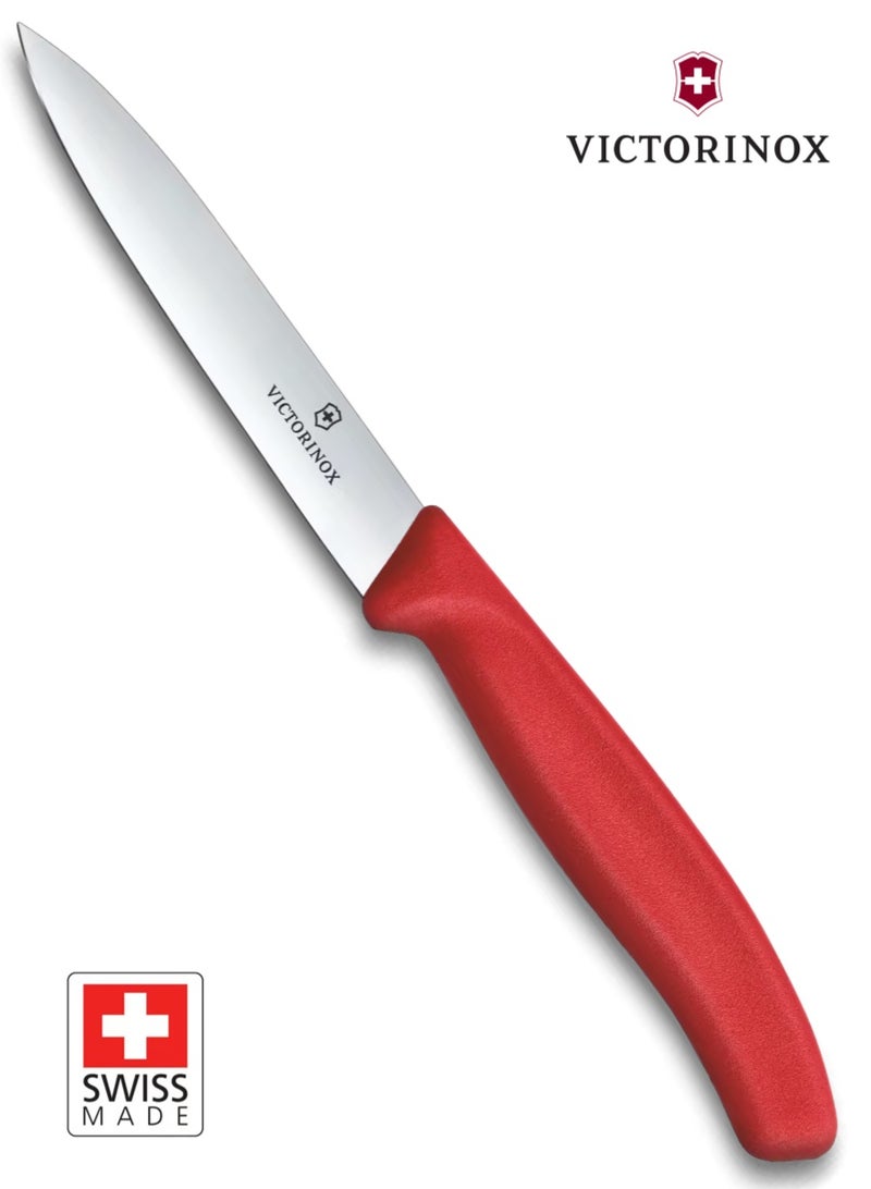 Victorinox Swiss Classic Paring Knife 10 cm, Straight Edge, Red