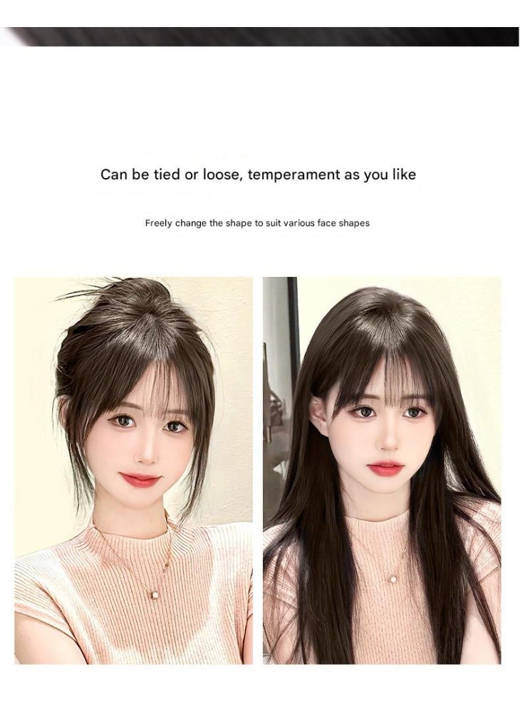 إستيل وصلة شعر علوية من الدانتيل السويسري قابلة للتهوية للنساء، قطع شعر بشري لتخفيف الشعر وإضافة الحجم وتغطية الشعر الرمادي (غرة هامشية) - Image 5