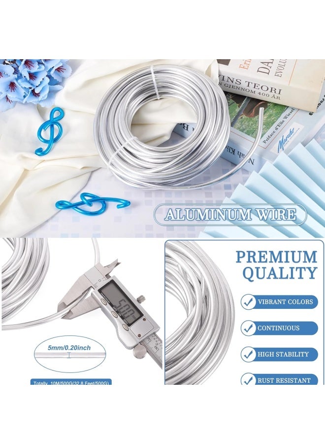 PH PandaHall Pandahall 5 Gauge Aluminum Wire 4Mm Thickness Silver Color Flexible Metal Floral Wrapping 10M/32Ft Manual Arts Jewelry Making Wire For Diy Crafts - Image 2