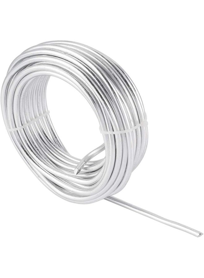PH PandaHall Pandahall 5 Gauge Aluminum Wire 4Mm Thickness Silver Color Flexible Metal Floral Wrapping 10M/32Ft Manual Arts Jewelry Making Wire For Diy Crafts - Image 1