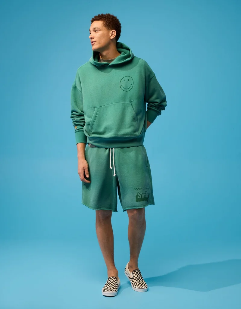 American Eagle  AE | Smiley® Fleece Shorts for Men | Best Price UAE