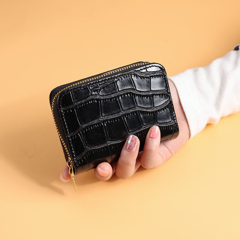 Multifunctional Solid Color PU Leather Wallet, RFID Blocking Design Portable Daily Storage Purse for Cards Cash Coin Business Use - Image 2