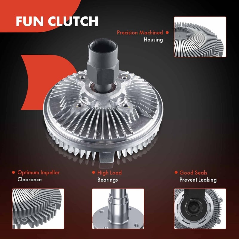 A-Premium Engine Cooling Fan Clutch Compatible with Ford Ranger 1995-2008, F-100 Ranger 1996-2001 & Mazda B3000 1994-2007, Severe Duty, Standard RotationV6 3.0L - Image 3