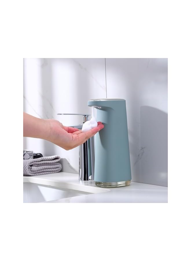450ml Automatic Soap Dispenser Ipx4 Waterproof Rating Bathroom Hand Soap Dispenser USB Rechargeable with Infrared Motion Sensor for Bathroom, Kitchen, Office (Light Green) - Image 3