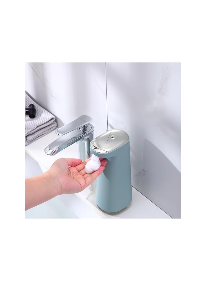 450ml Automatic Soap Dispenser Ipx4 Waterproof Rating Bathroom Hand Soap Dispenser USB Rechargeable with Infrared Motion Sensor for Bathroom, Kitchen, Office (Light Green) - Image 4