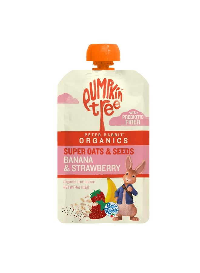 Pumpkin Tree Organics Super Oats & Seeds, Banana & Strawberry, 4 Ounce (Pack of 10) - Image 1