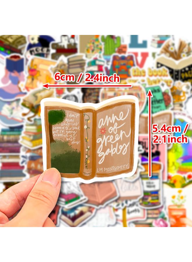 Bluejw New 50 Books Stickers Books Reading Graffiti Stickers Computer Mobile Phone Tablet Bookmark Hand Account - Image 3