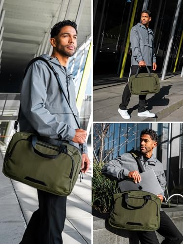 ALPAKA Bravo Brief - 16 Inch Laptop Briefcase, Green Computer Bag with Weatherproof Axoflux 400D Fabric, Messenger Bag for Men and Women, Business Shoulder Bag for Work Travel - Image 2
