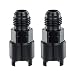 ROSY PIXEL Fuel Adapter Connector 2 Pieces 6AN Male Flared to 38 Quick ConnectDisconnect Female Push EFI Connector Aluminum AN638 Blackblack - Image 2