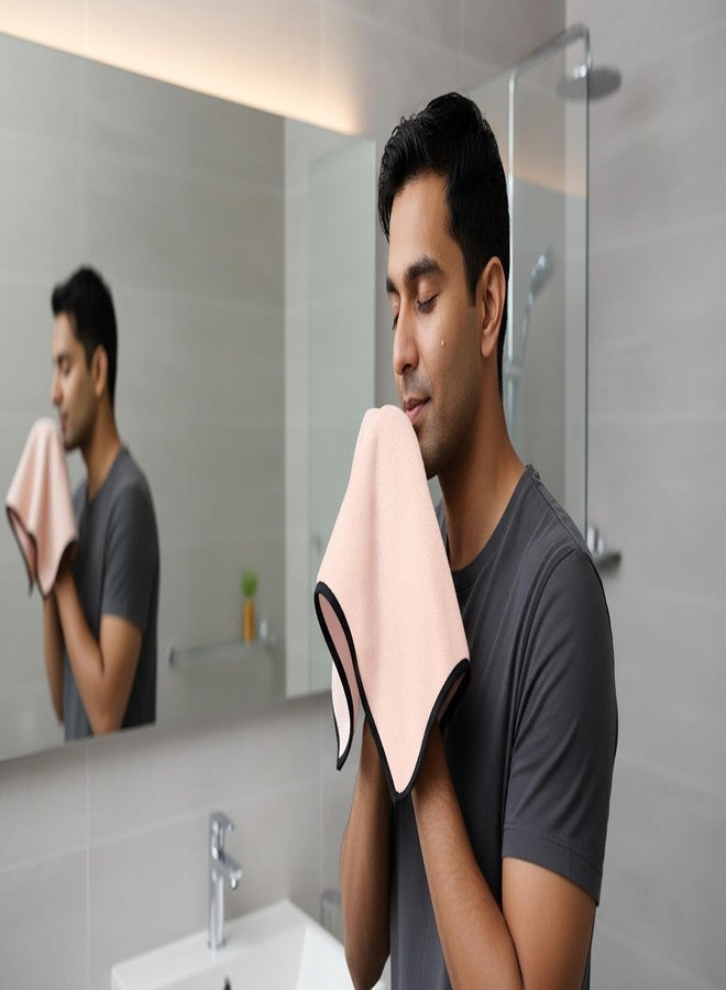 SOFTSPUN Microfiber Face & Hand Towel 2 Pc 280 GSM 40X60 Light Pink! Ultra Absorbent Super Soft & Lightweight Quick Drying for Men & Women Daily Use Unisex. - Image 3