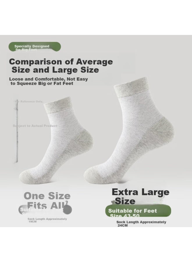 LANG SHA Langsha Extra Large Size Men's Socks, Comfortable 7a Antibacterial Cotton Father's Day Gift Men's Plus Size Spring Summer Socks - Image 1