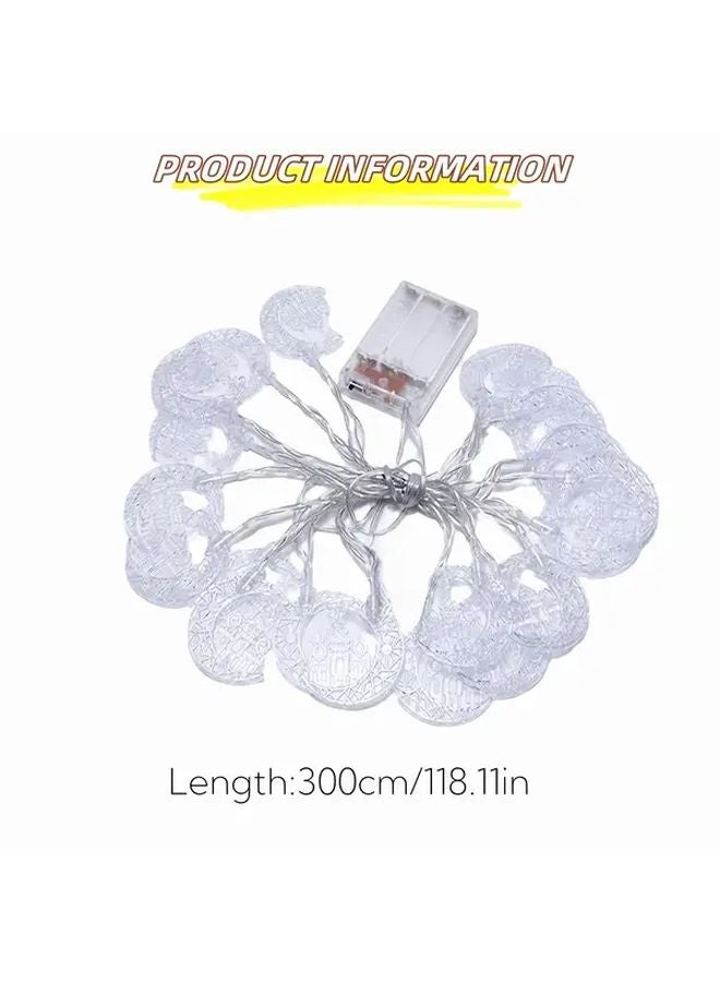 Ramadan Eid Star Moon Castle Light String 20LED 9.84ft Battery Powered Islamic Decoration - Image 3
