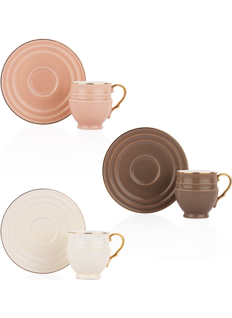 Schafer Vogue Coffee Cup Set for 6 Persons 12 Pieces - Multi Color  - Image 5