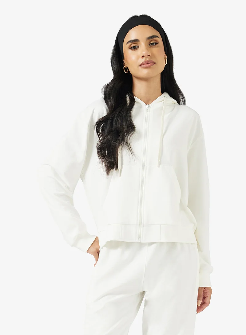 جينجر بيسيكس Cotton Essential Zip Thru Hoodie
