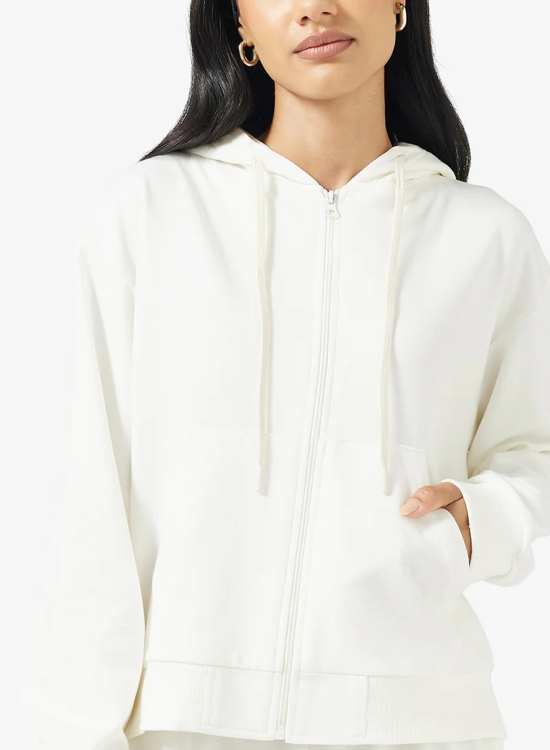 Ginger Basics Cotton Essential Zip Thru Hoodie