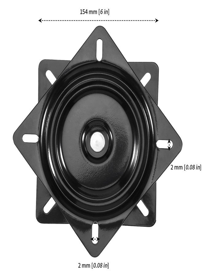 MANCHAP 4 PCS 6 Inch Bar Stool Swivel Plate Replacement, Ball Bearing Seat Swivel Base Mount Plate for Bar Stool, Swivel Chair or Recliner, Black - Image 2