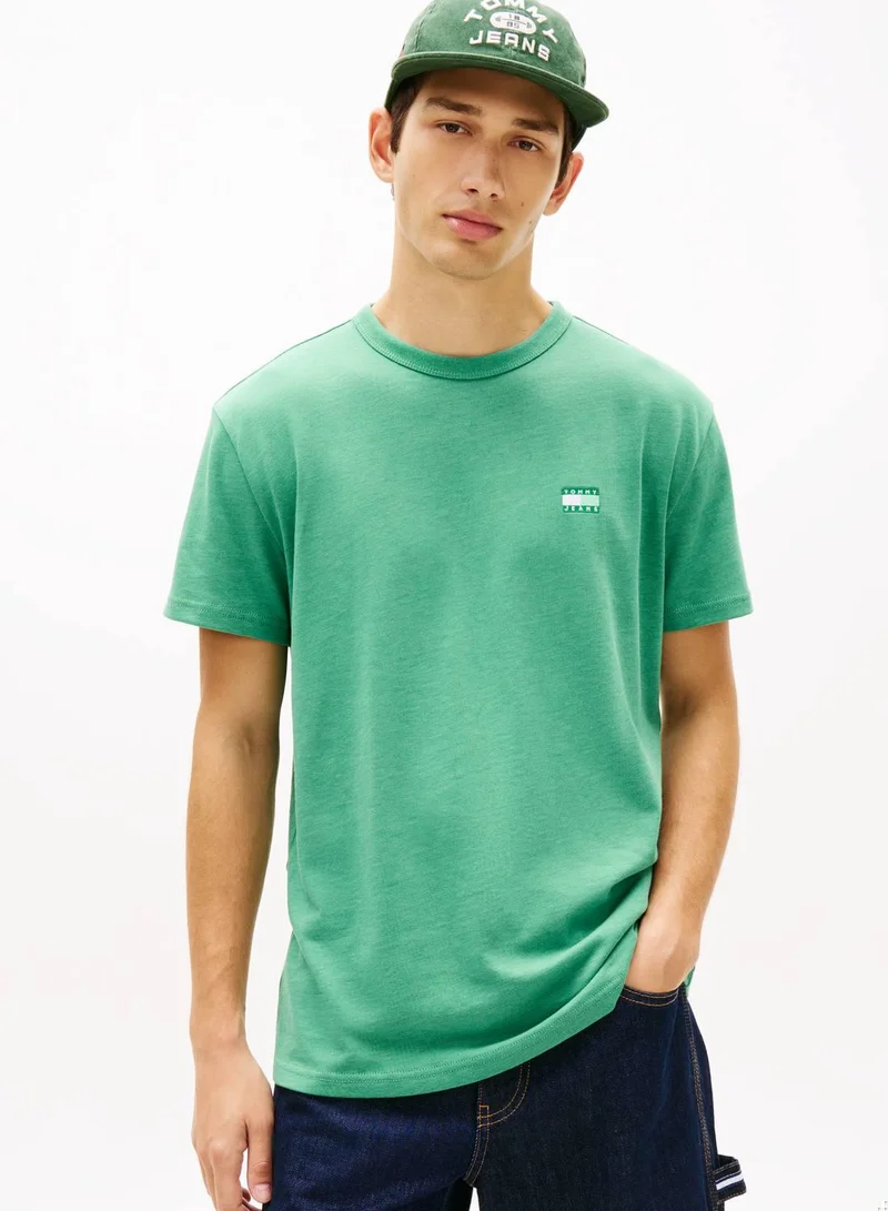 TOMMY JEANS Tommy Badge Jersey Crew Neck T-Shirt
