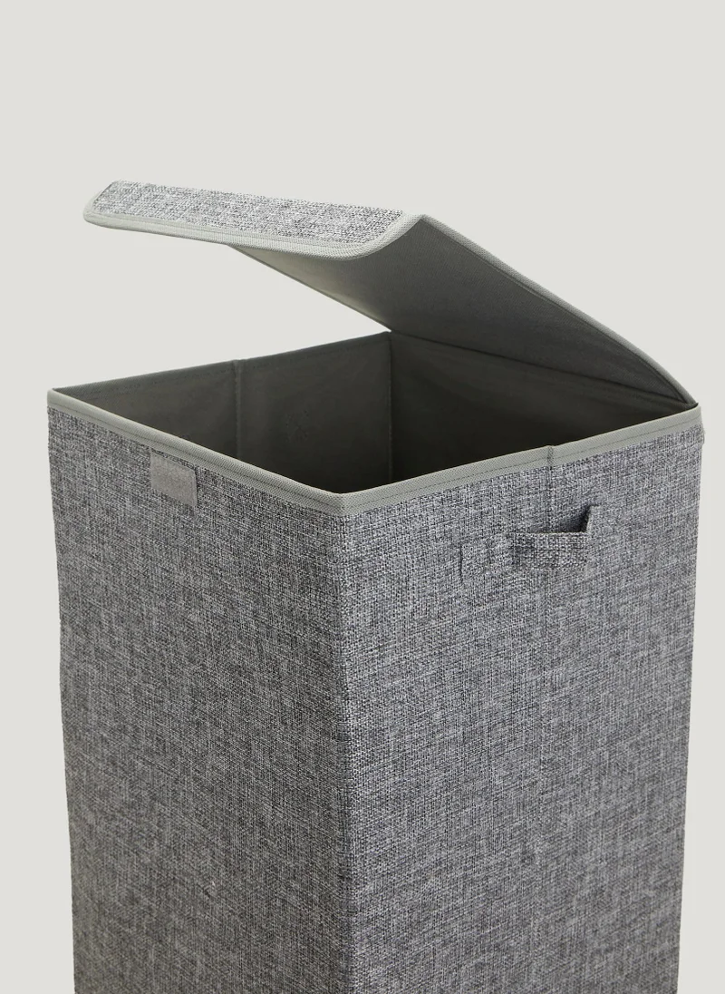 Matalan Grey Collapsible Laundry Basket (32cm x 32cm x 50cm)