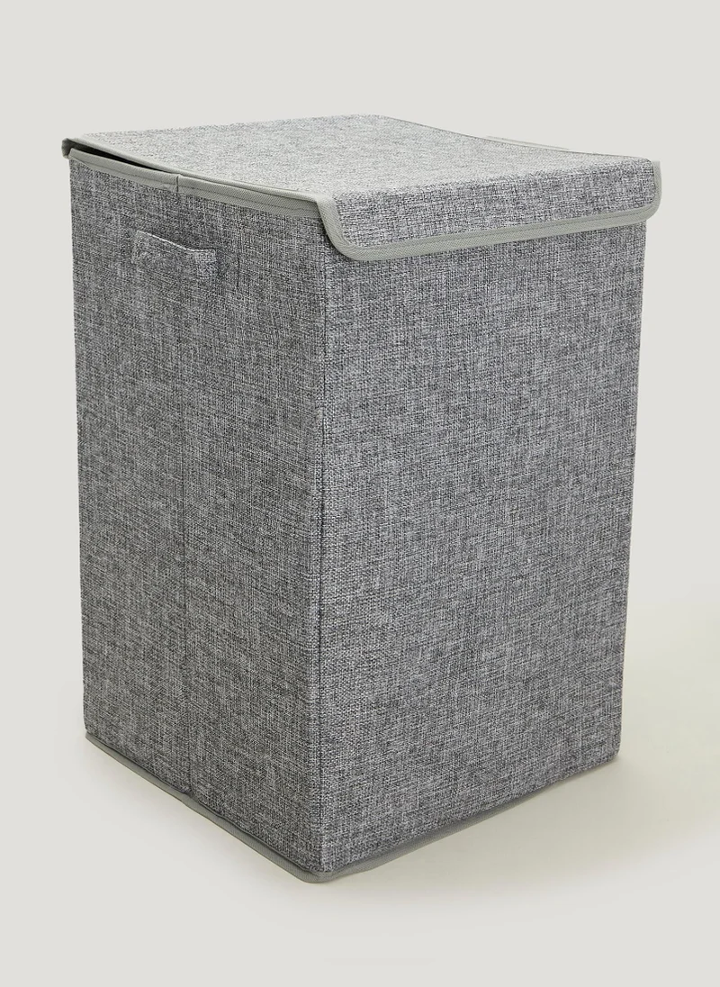 Matalan Grey Collapsible Laundry Basket (32cm x 32cm x 50cm)