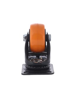 BMB tools Orange PVC Medium Duty Ball Bearing Caster 2 Piece 50mm- Swivel with Brake - Plate| Industrial & Scientific|Material Handling Products|Rubber Caster| Wheel  - Image 4