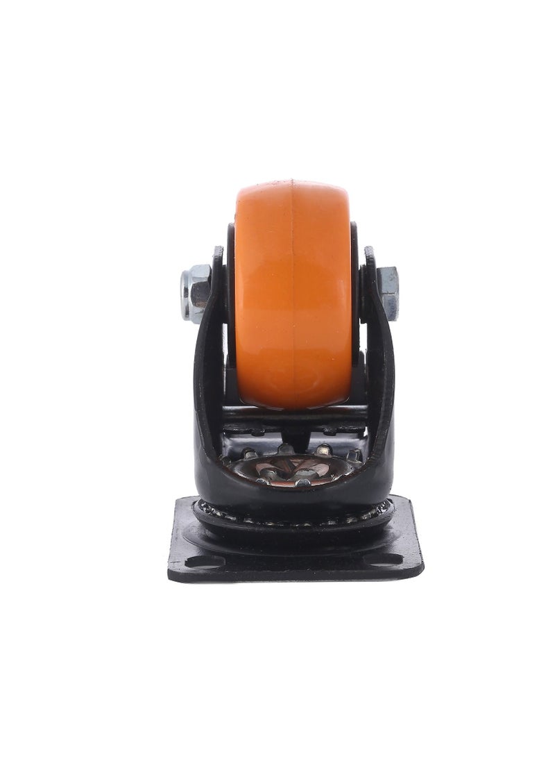BMB tools Orange PVC Medium Duty Ball Bearing Caster 2 Piece 50mm- Swivel with Brake - Plate| Industrial & Scientific|Material Handling Products|Rubber Caster| Wheel  - Image 4