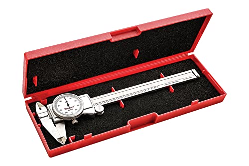 Starrett Dial Caliper with Adjustable Bezel and Fitted Case - White Face, 0-6" Range, -0.001" Accuracy, .001" Graduation - 3202-6 - Image 2