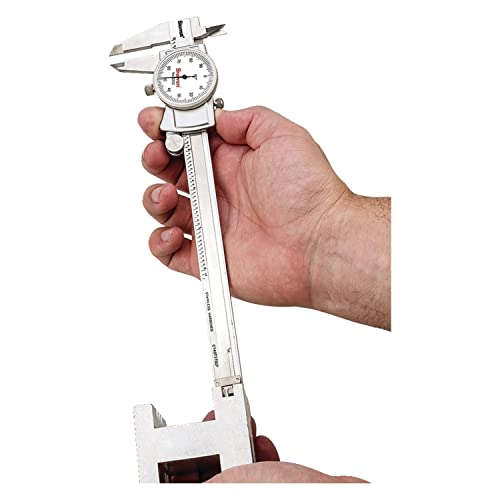 Starrett Dial Caliper with Adjustable Bezel and Fitted Case - White Face, 0-6" Range, -0.001" Accuracy, .001" Graduation - 3202-6 - Image 5