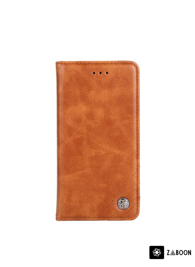 Zaboon Protective Case For Meizu Note 9 Non-Magnetic Retro Texture Leather - Image 2