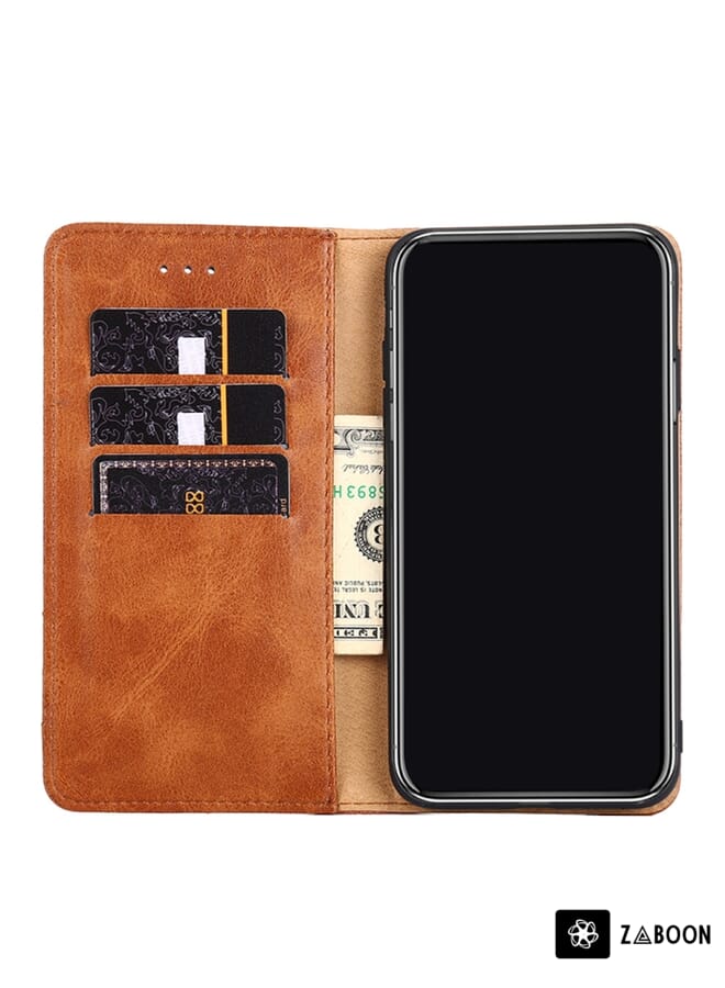 Zaboon Protective Case For Meizu Note 9 Non-Magnetic Retro Texture Leather - Image 4