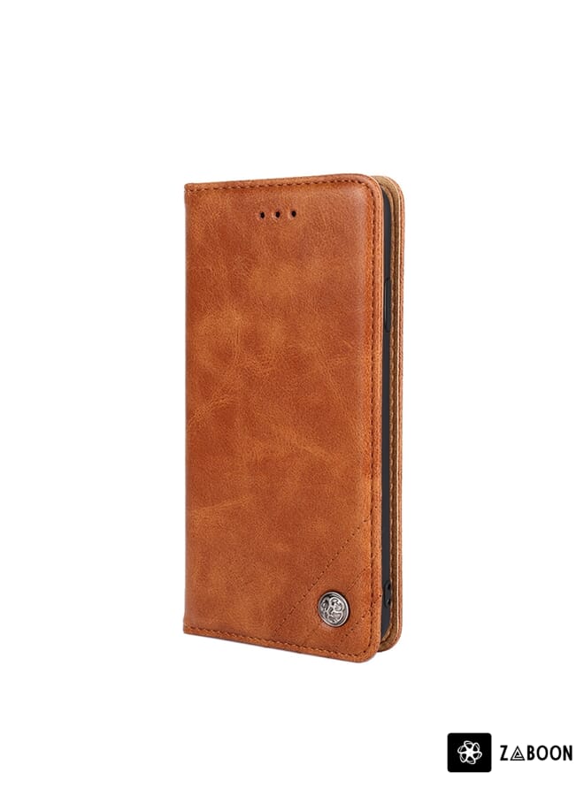 Zaboon Protective Case For Meizu Note 9 Non-Magnetic Retro Texture Leather - Image 3