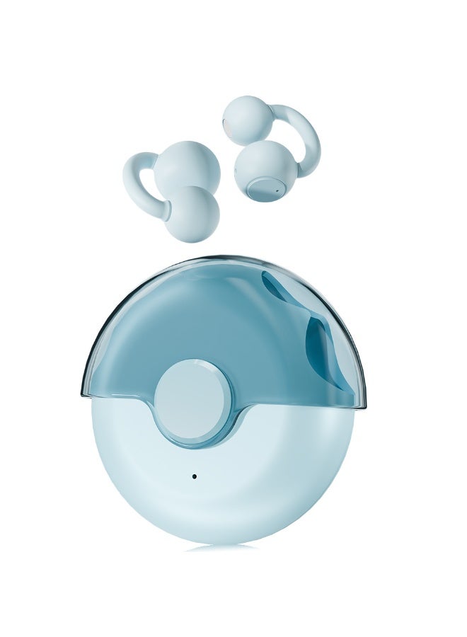 caijin Open-back Bluetooth 5.4mm clip-on earphones with microphone, 56-hour battery life, water resistant, clip-on design, clear sound quality, suitable for small ears, and ideal for sports, fitness, and running. - Image 1