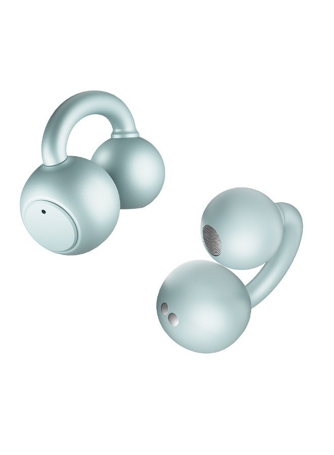 caijin Open-back Bluetooth 5.4mm clip-on earphones with microphone, 56-hour battery life, water resistant, clip-on design, clear sound quality, suitable for small ears, and ideal for sports, fitness, and running. - Image 2