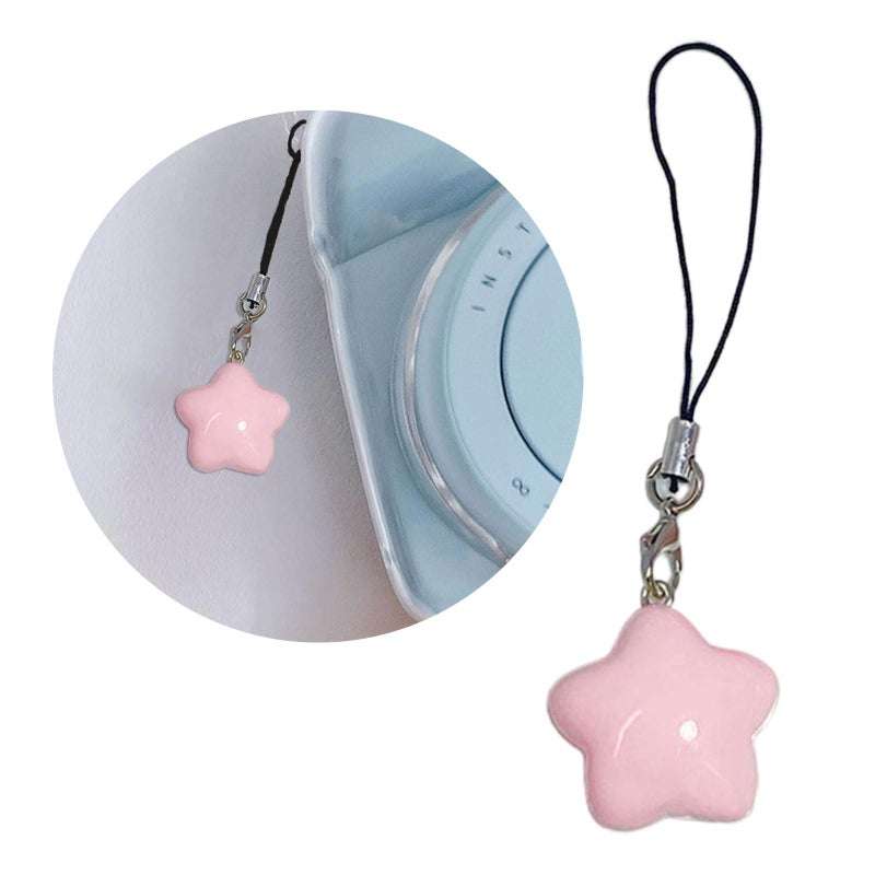 Gllehkt Fat Star Phone Chacin Phone Charm Lanyard Strap Bag Hanging Pendant Decorations Ornament Fashion Jewelry Accessory, 7x2.5cm, Pink - Image 2