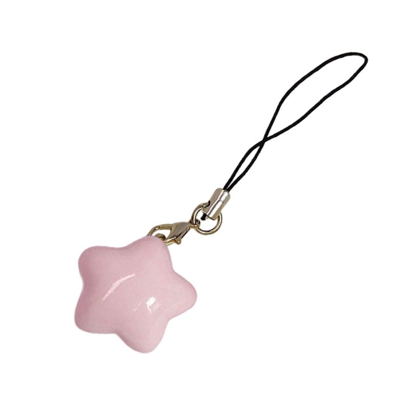 Gllehkt Fat Star Phone Chacin Phone Charm Lanyard Strap Bag Hanging Pendant Decorations Ornament Fashion Jewelry Accessory, 7x2.5cm, Pink - Image 4