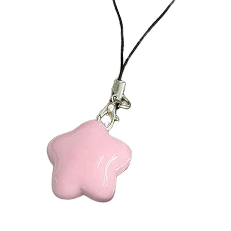 Gllehkt Fat Star Phone Chacin Phone Charm Lanyard Strap Bag Hanging Pendant Decorations Ornament Fashion Jewelry Accessory, 7x2.5cm, Pink - Image 3